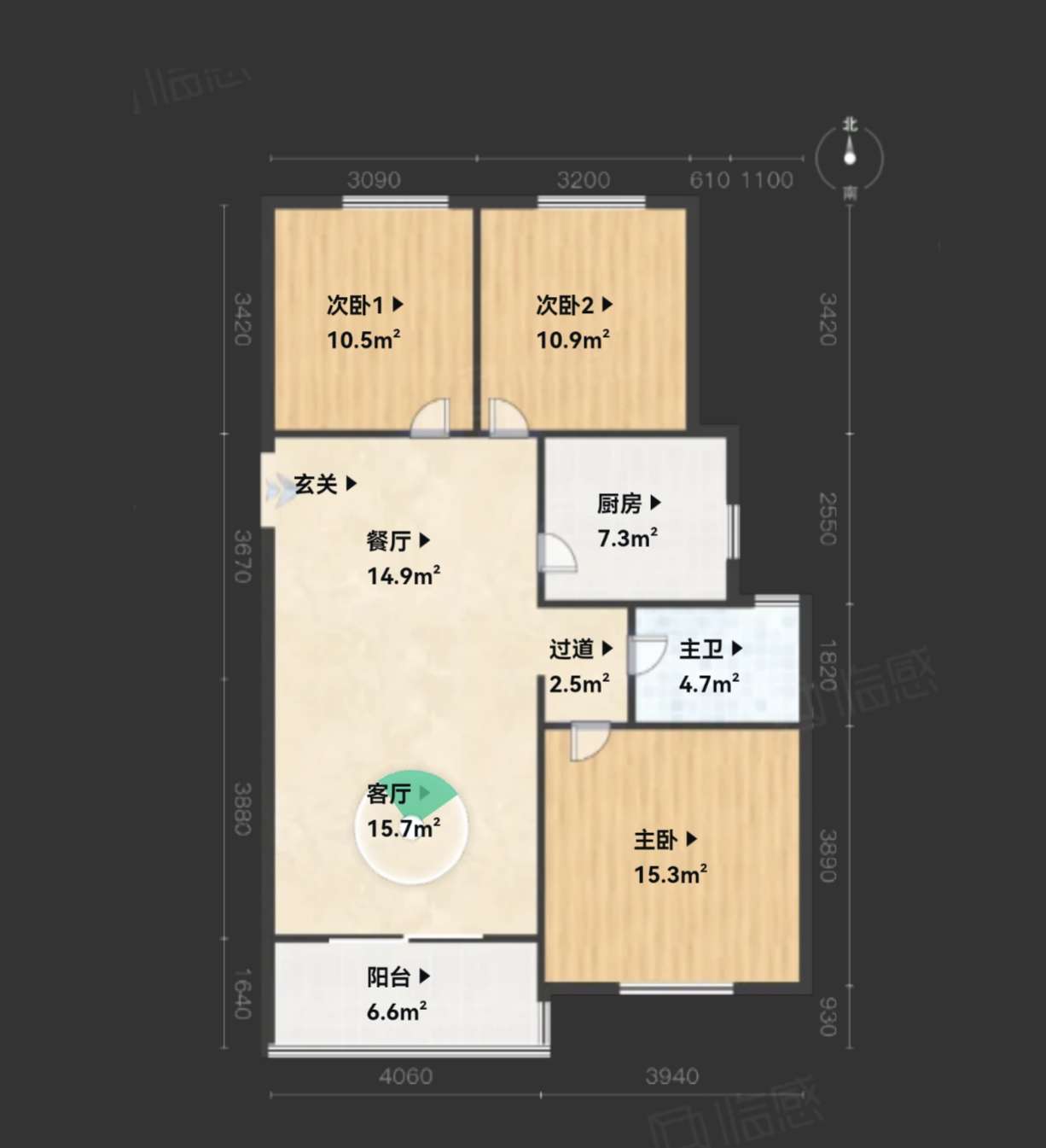 悦众家园 3室2厅1卫95.219999999999999㎡