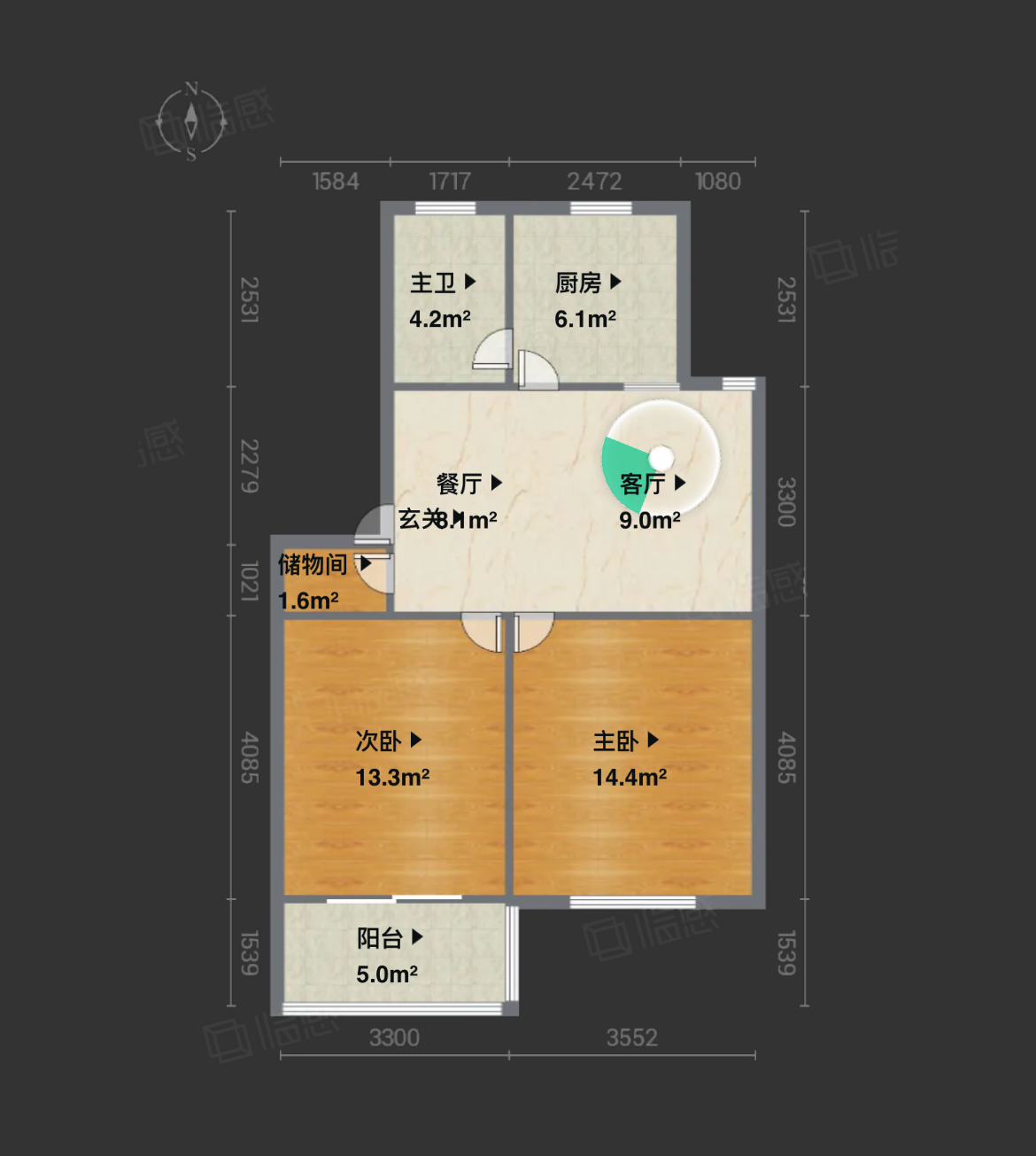 顺德华庭 2室1厅1卫70.700000000000003㎡