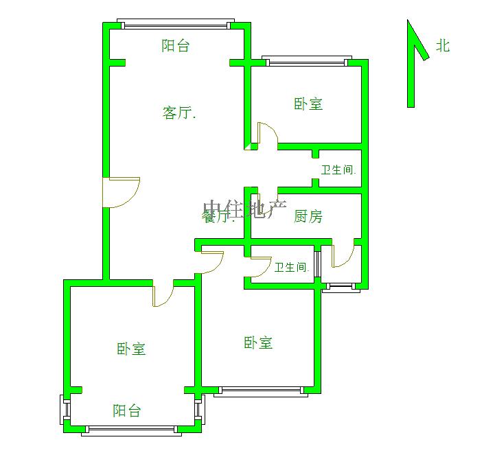 金色阳光花园3室135㎡