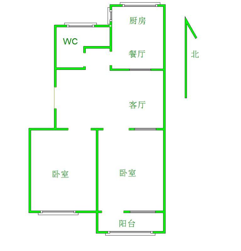 整租· 北全福小区东区 2室1厅 南北