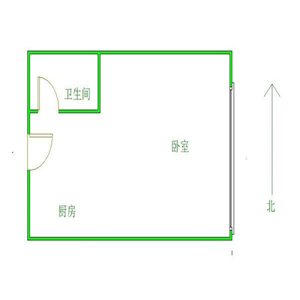 整租·奥体中心 绿地国金中心 1室1厅 南北