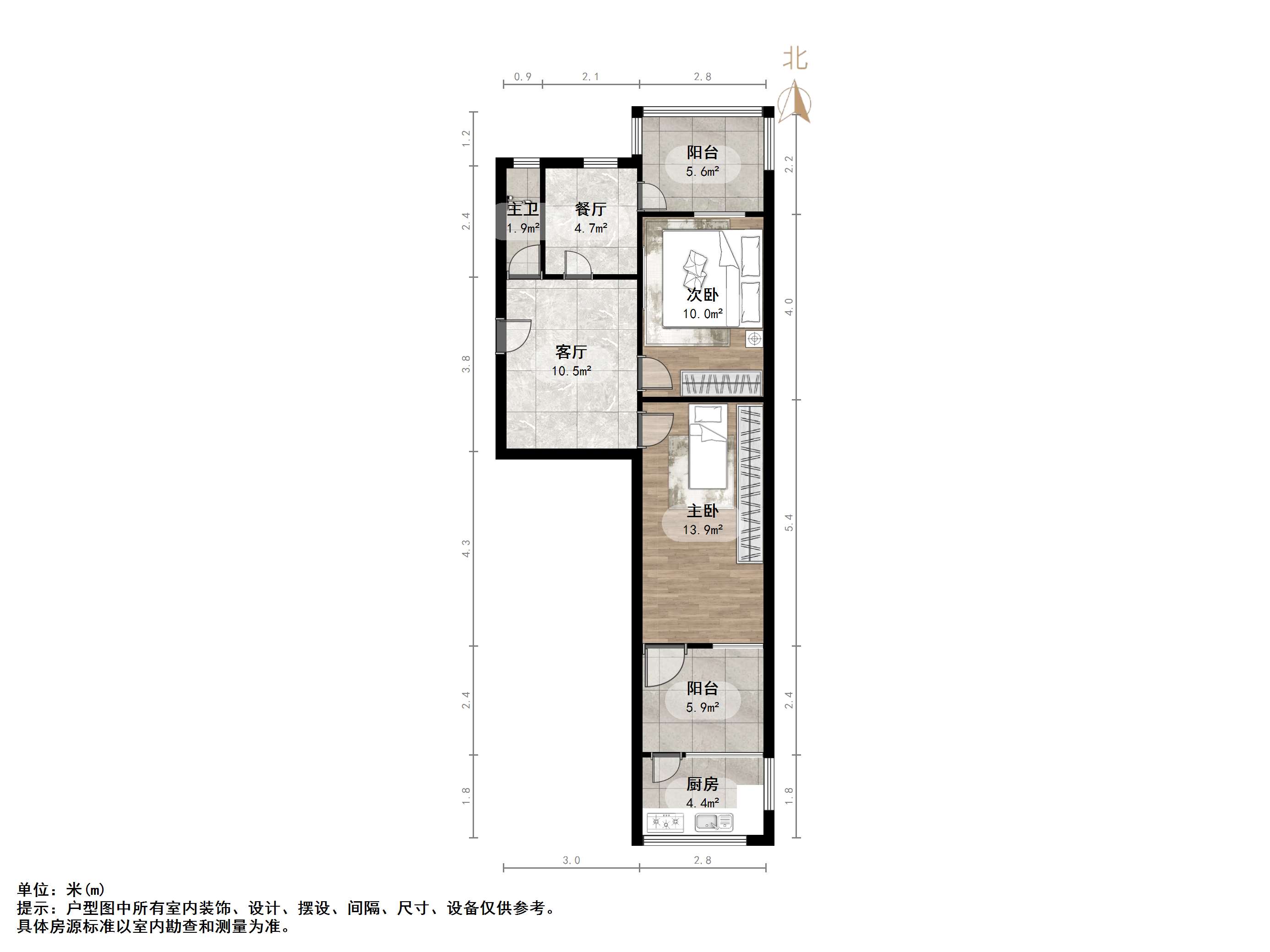  诚售，制锦市 两室一厅 低楼层 看房方便