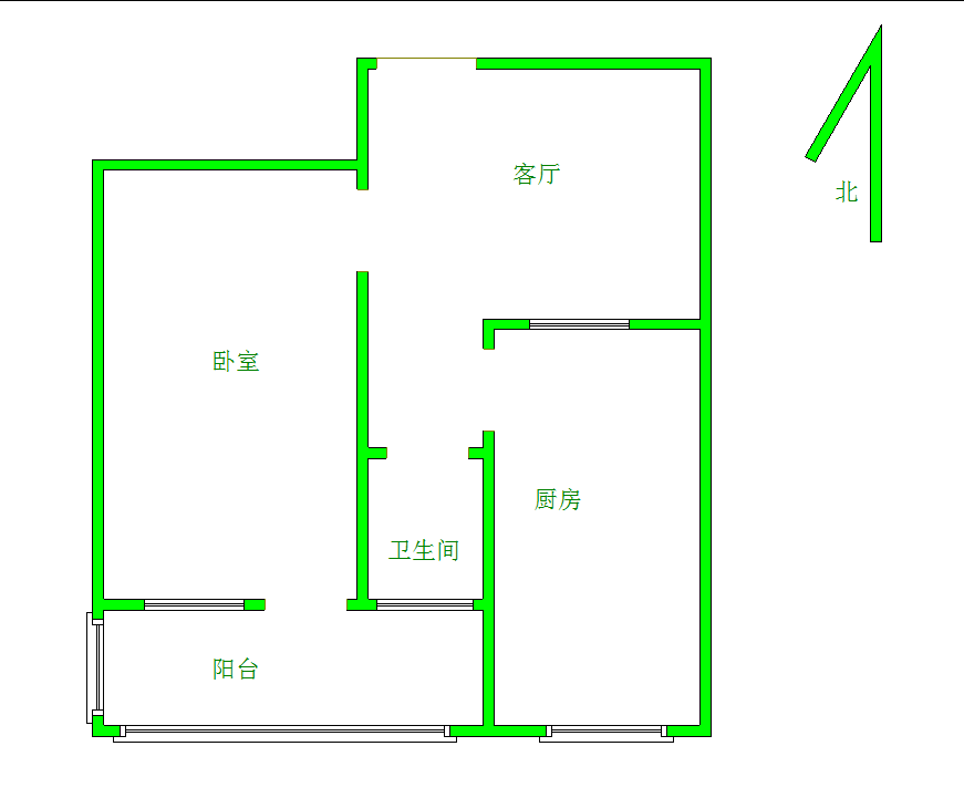 整租·堤口路 黄屯小区二区 1室1厅 2