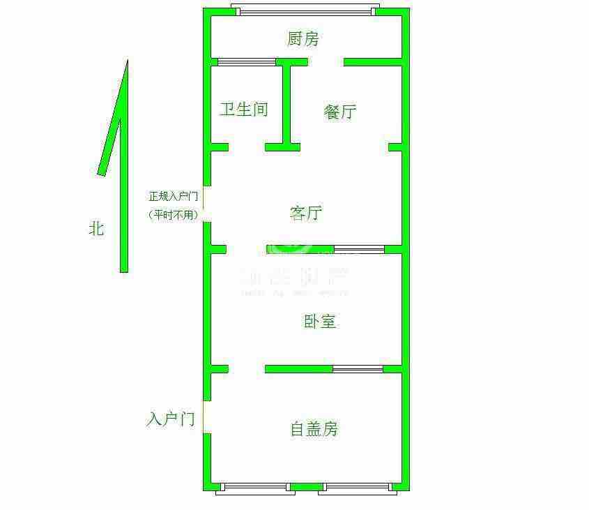 整租· 英雄山路136号院（警官医院宿舍） 2室1厅 南北