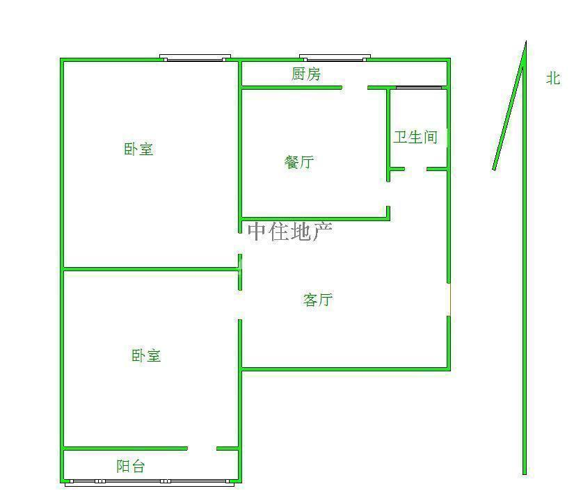 整租· 港基二区西区 2室2厅 南北