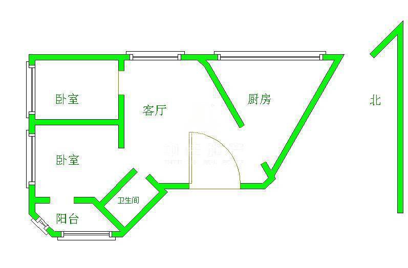 整租·和平路 山师东路6号（商业厅宿舍） 2室1厅 10