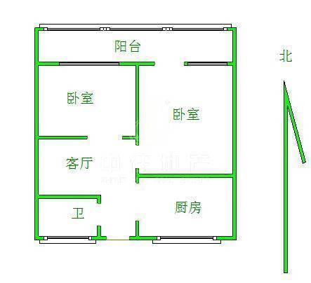 整租·祝甸 洪苑小区 2室1厅 9