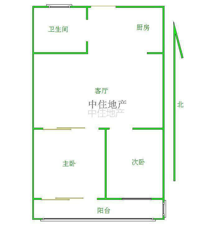 整租·营市街 居易香桔市 2室1厅 9