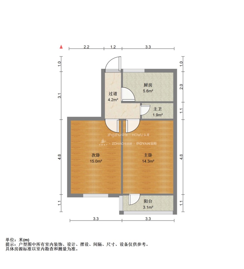 整租·王官庄小区(四区)  南北