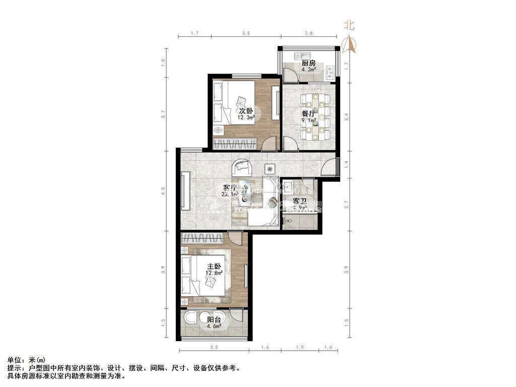 整租·匡山 匡山小区 2室2厅 南北