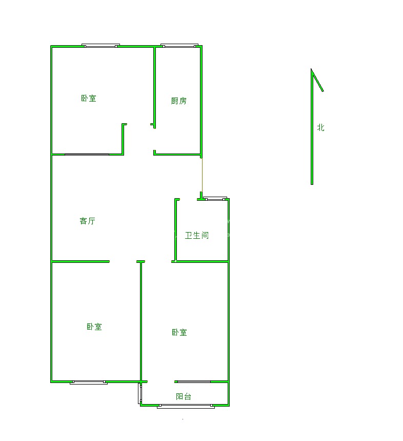 整租· 北全福小区东区 3室1厅 南北