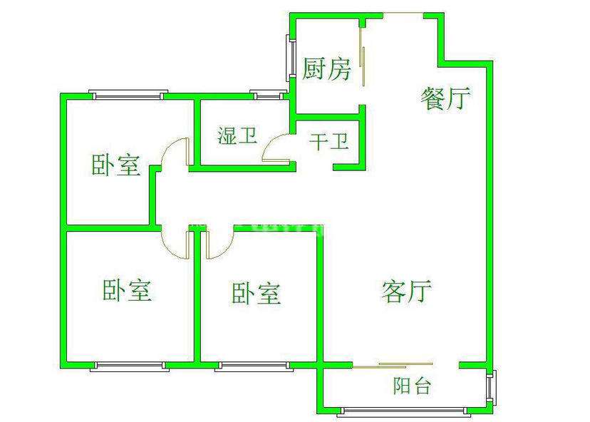 整租·工业北路 新城香溢华庭 3室2厅 南北