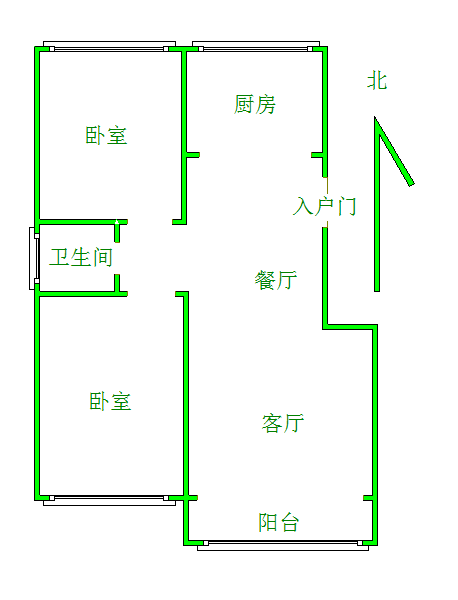东华园2室2厅南北