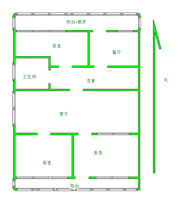  建国小经三路单位宿舍 南北