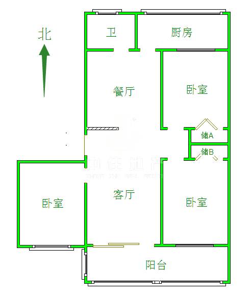 闵子骞路 山大南路 三室两厅 两个卧室和客厅朝阳